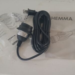 IKEA(3)HEMMA Black Lamp Cord Set E26 15ft DISCONTINUED – NEW  More If Interested
